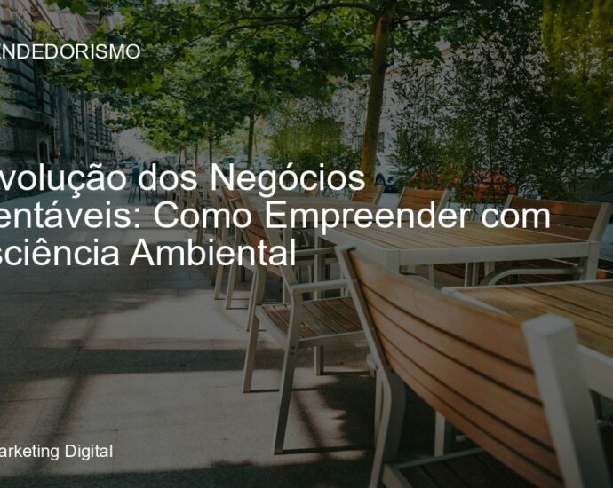Empreendedor trabalhando em um projeto sustentável