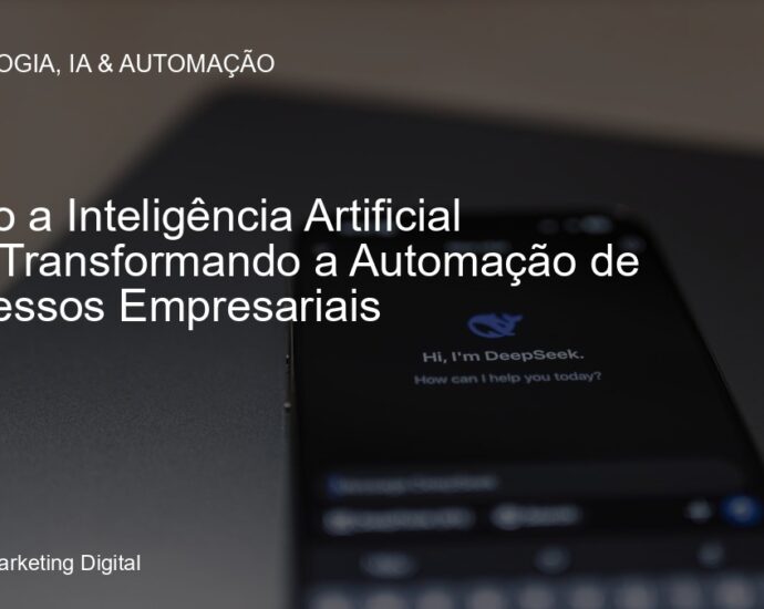 Representação gráfica da inteligência artificial e automação de processos.