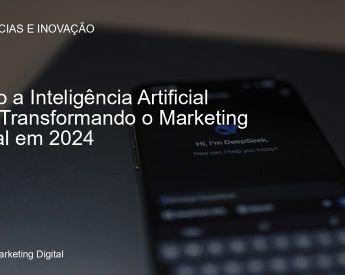 Representação gráfica da interação entre inteligência artificial e marketing digital